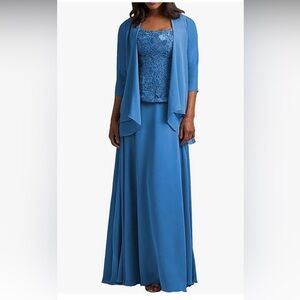 Blue lace mother of the bride dress NWOT never worn